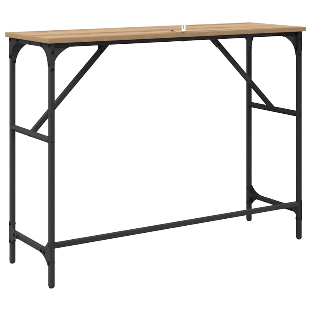 Table console Chêne artisanal 100 x 32 x 75 cm - XIOS