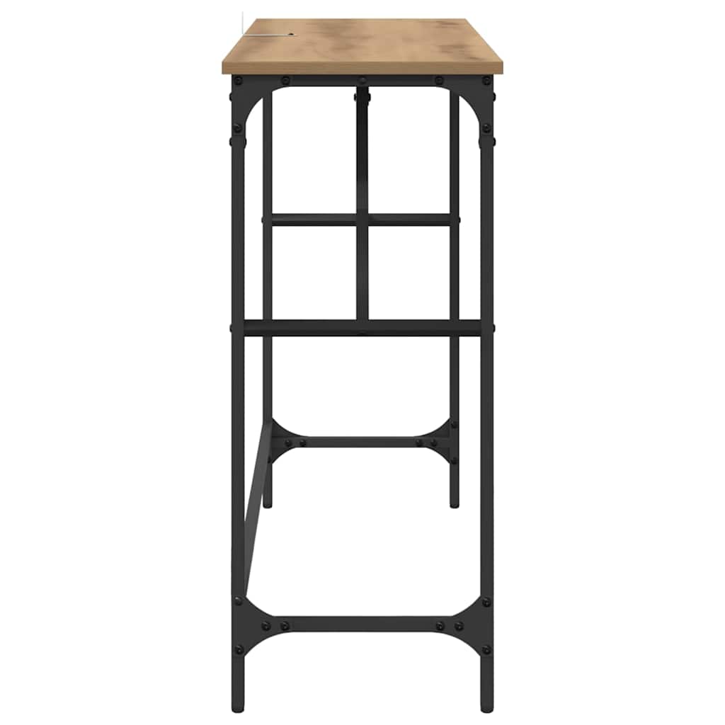 Table console Chêne artisanal 100 x 32 x 75 cm - XIOS