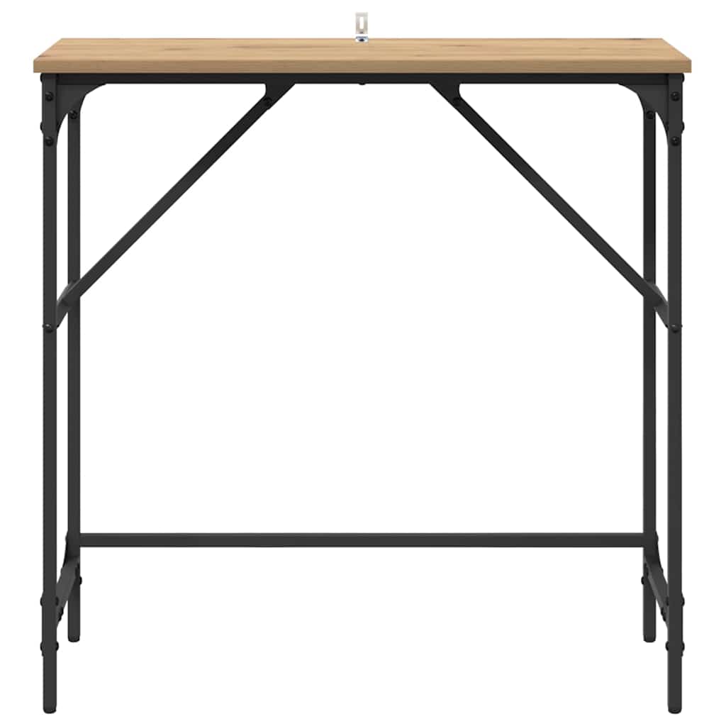 Table console chêne artisanal 75 x 32 x 75 cm Bois d'ingénierie - XIOS