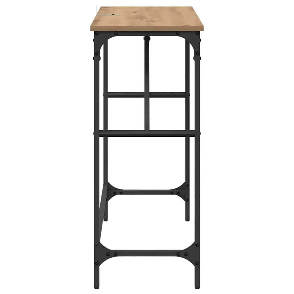 Table console Chêne artisanal 75 x 32 x 75 cm Bois d'ingénierie - XIOS