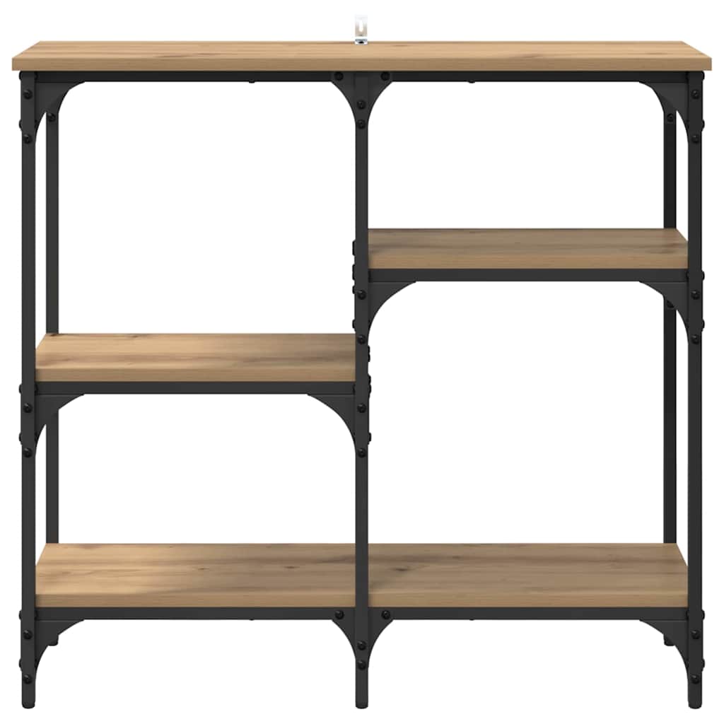 Table console Chêne artisanal 80 x 29 x 75 cm Bois d'ingénierie - XIOS