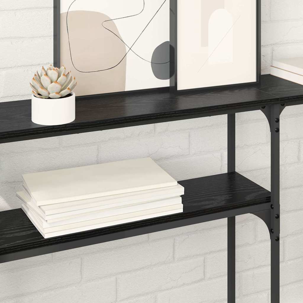 TableConsole Chêne noir 145x22.5x75cm Bois d'ingénierie - XIOS
