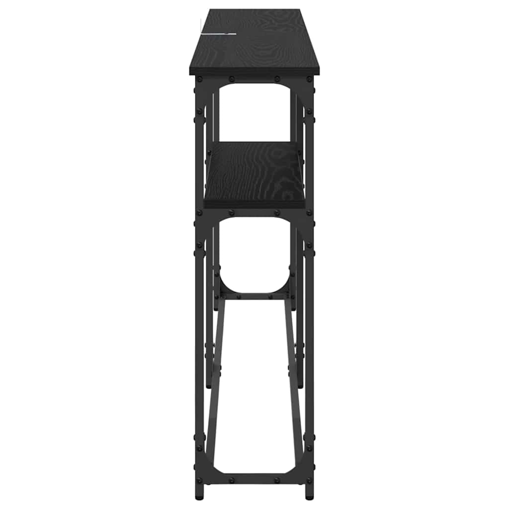 TableConsole Chêne noir 145x22.5x75cm Bois d'ingénierie - XIOS