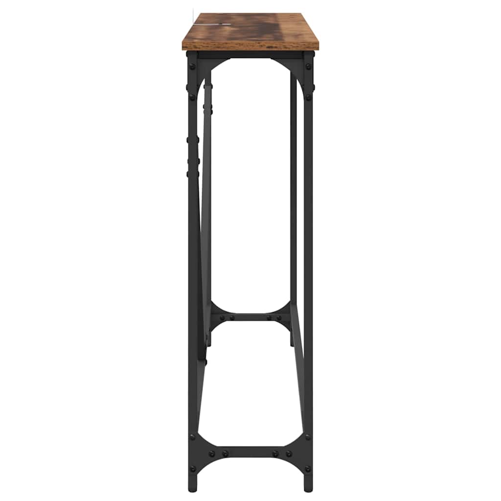 Table console Bois ancien 102 x 22.5 x 75 cm Bois d'ingénierie - XIOS