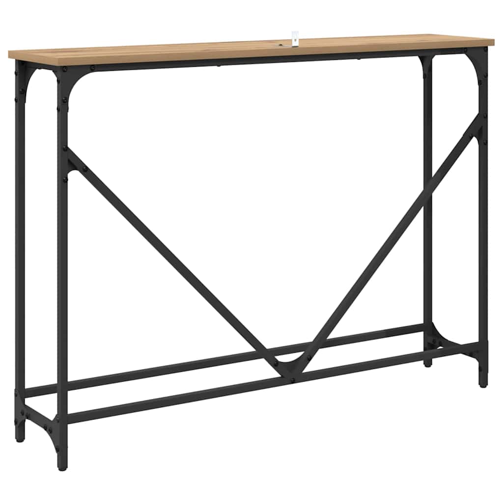 Table console chêne artisanal 102 x 22.5 x 75 cm - XIOS