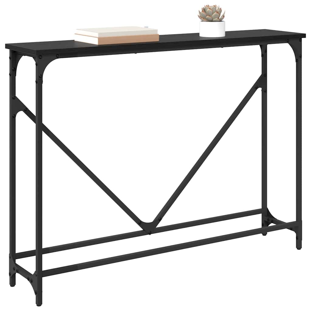 Table console Chêne noir 102 x 22.5 x 75 cm Bois d'ingénierie - XIOS