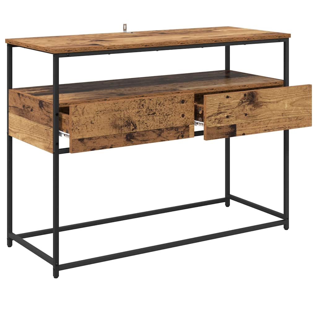 Table console avec tiroir Bois Ancien 100 x 40 x 75 cm - XIOS