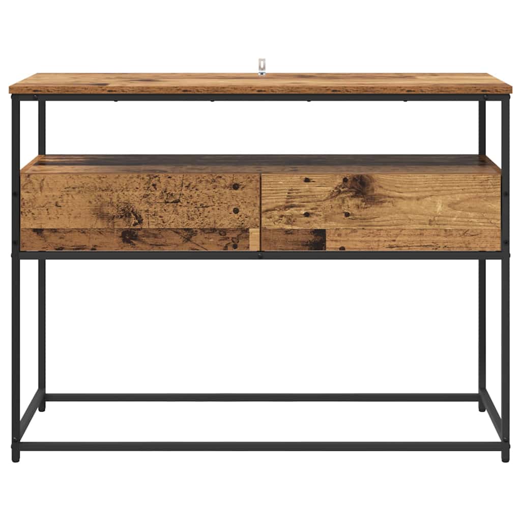 Table console avec tiroir Bois Ancien 100 x 40 x 75 cm - XIOS