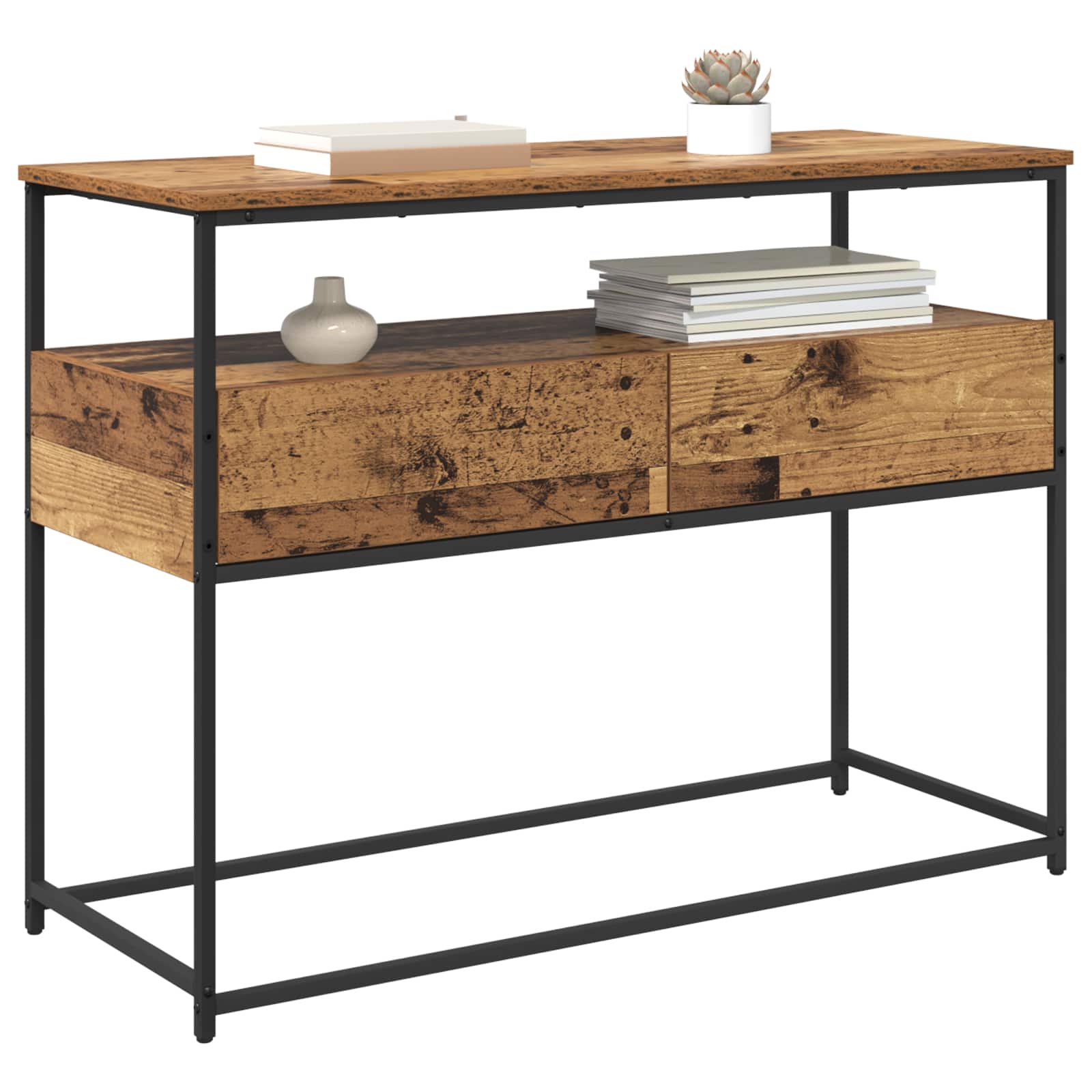 Table console Bois Ancien 100 x 40 x 75 cm Bois d'ingénierie - XIOS