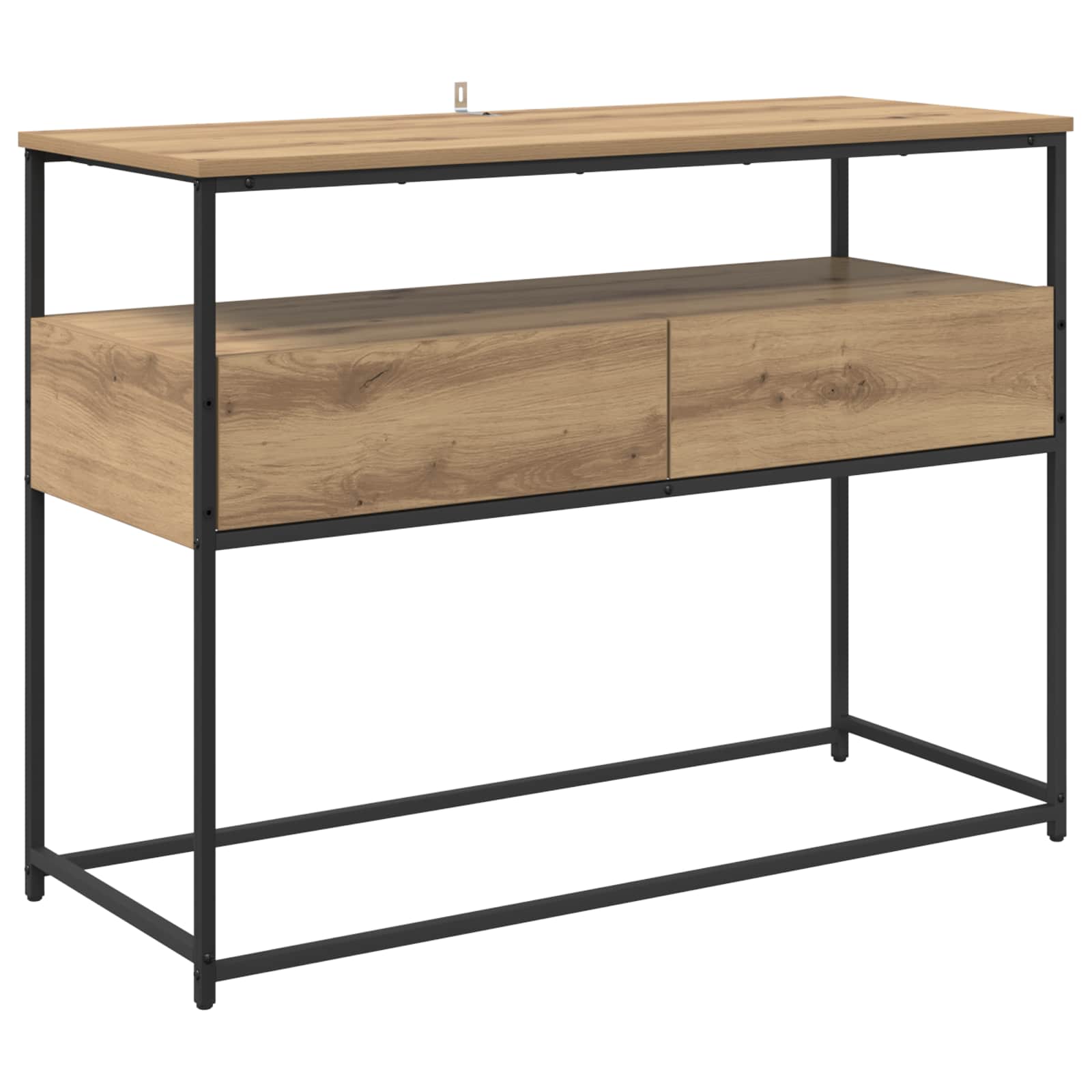 Table console avec tiroir Chêne artisanal 100 x 40 x 75 cm - XIOS