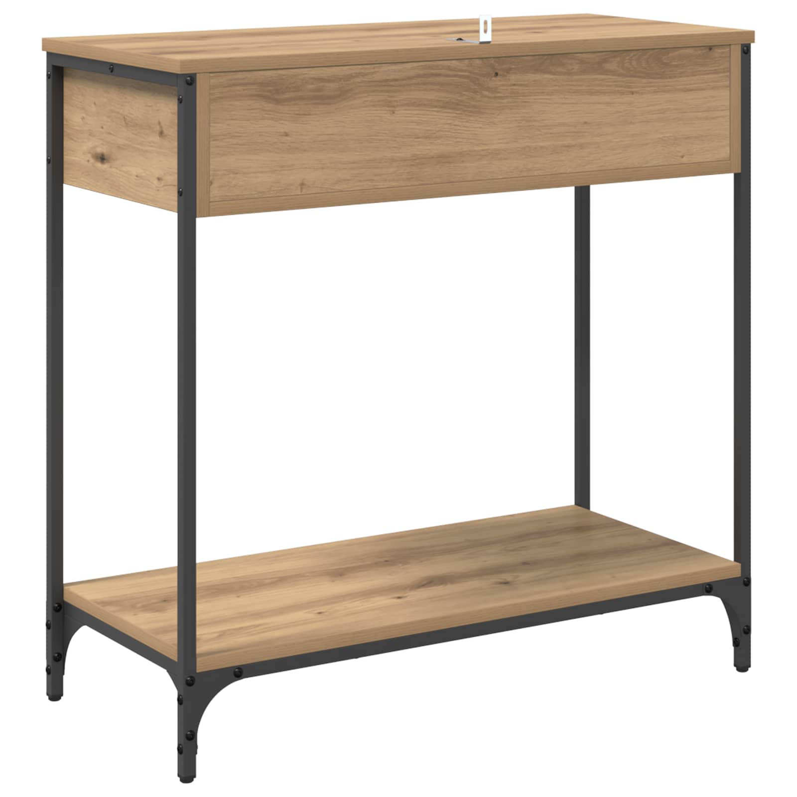 Table console avec tiroir Chêne artisanal 75 x 34,5 x 75 cm - XIOS