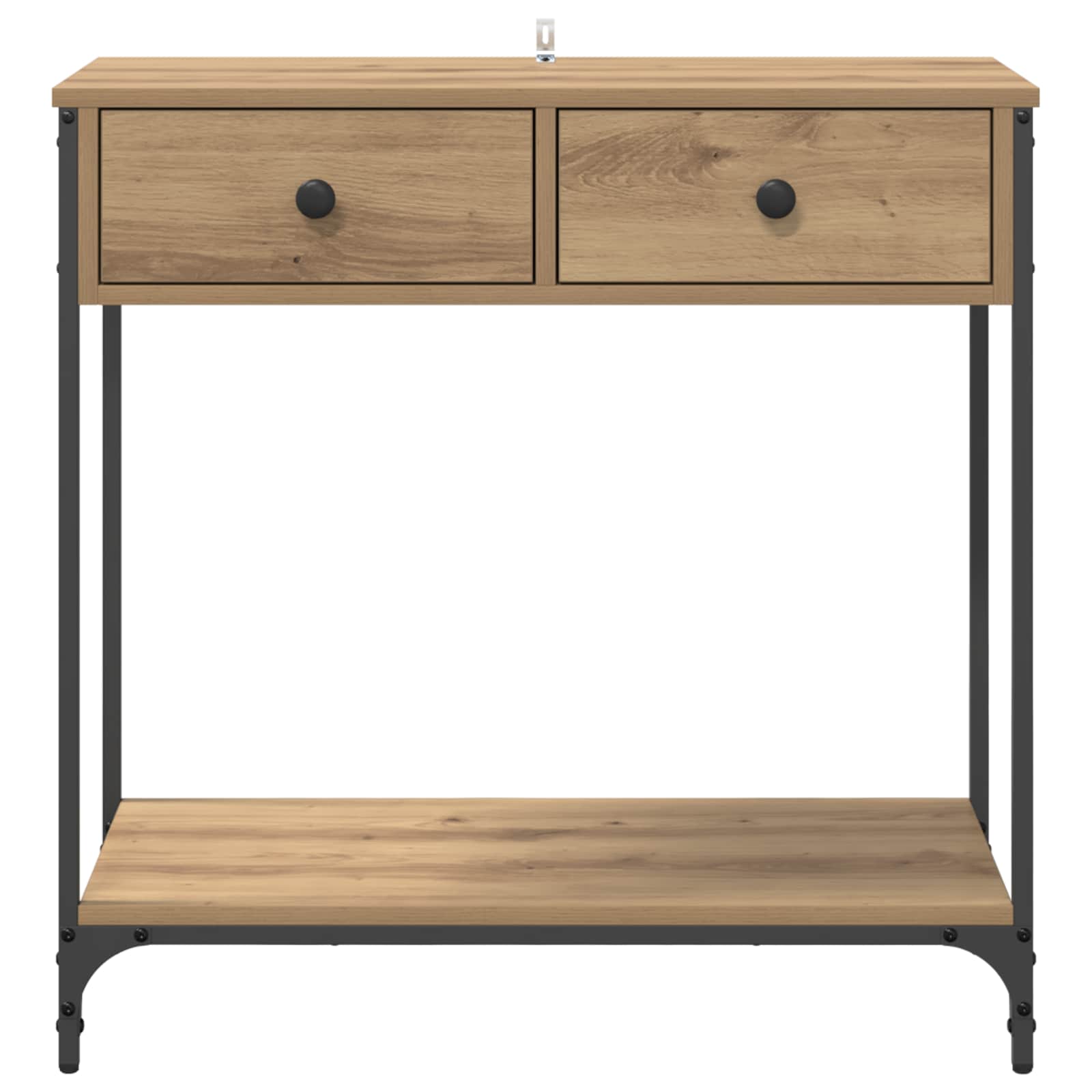 Table console avec tiroir Chêne artisanal 75 x 34,5 x 75 cm - XIOS