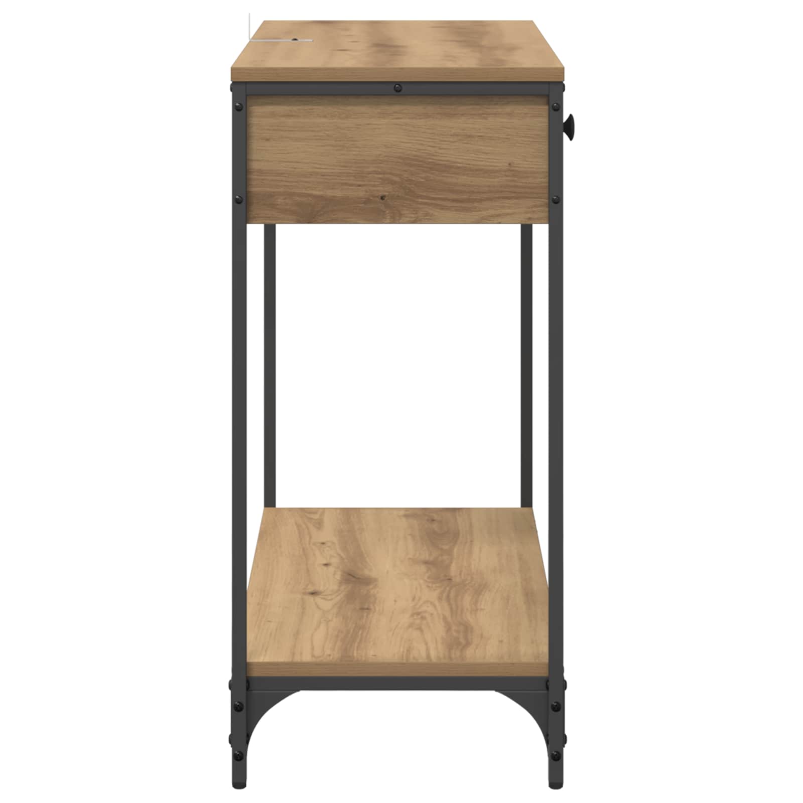 Table console avec tiroir Chêne artisanal 75 x 34,5 x 75 cm - XIOS