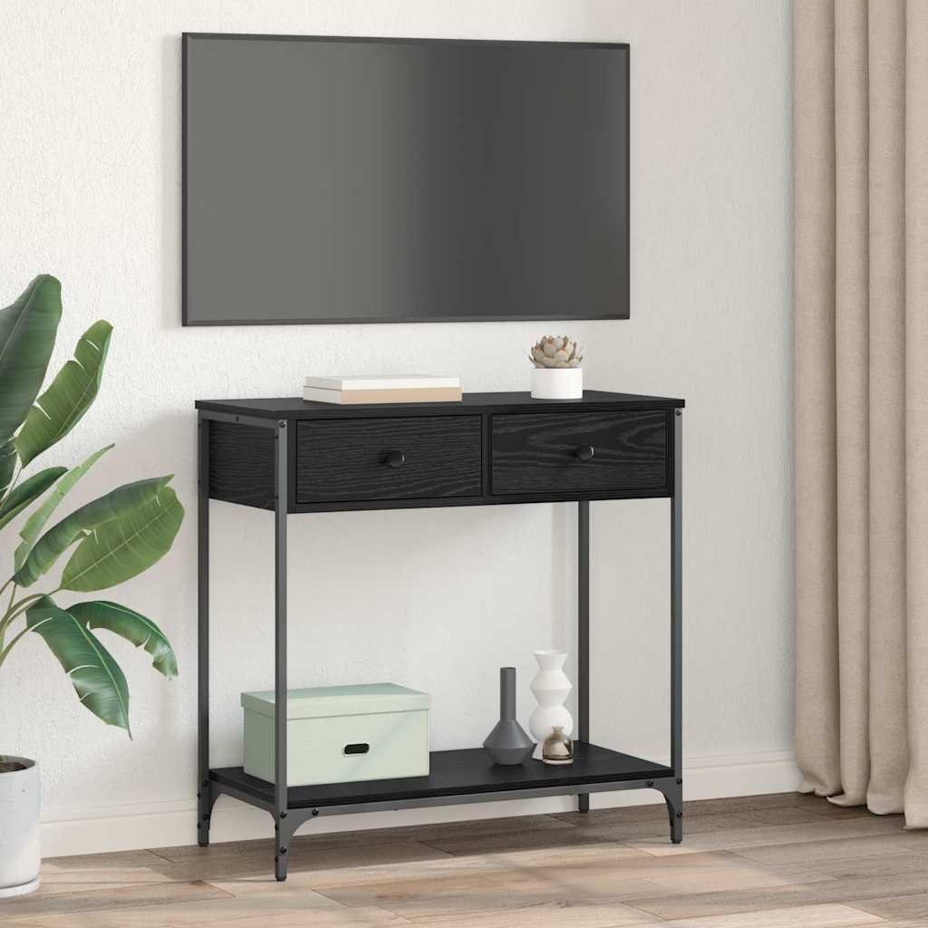 Table console Chêne noir 75 x 34,5 x 75 cm Bois d'ingénierie - XIOS