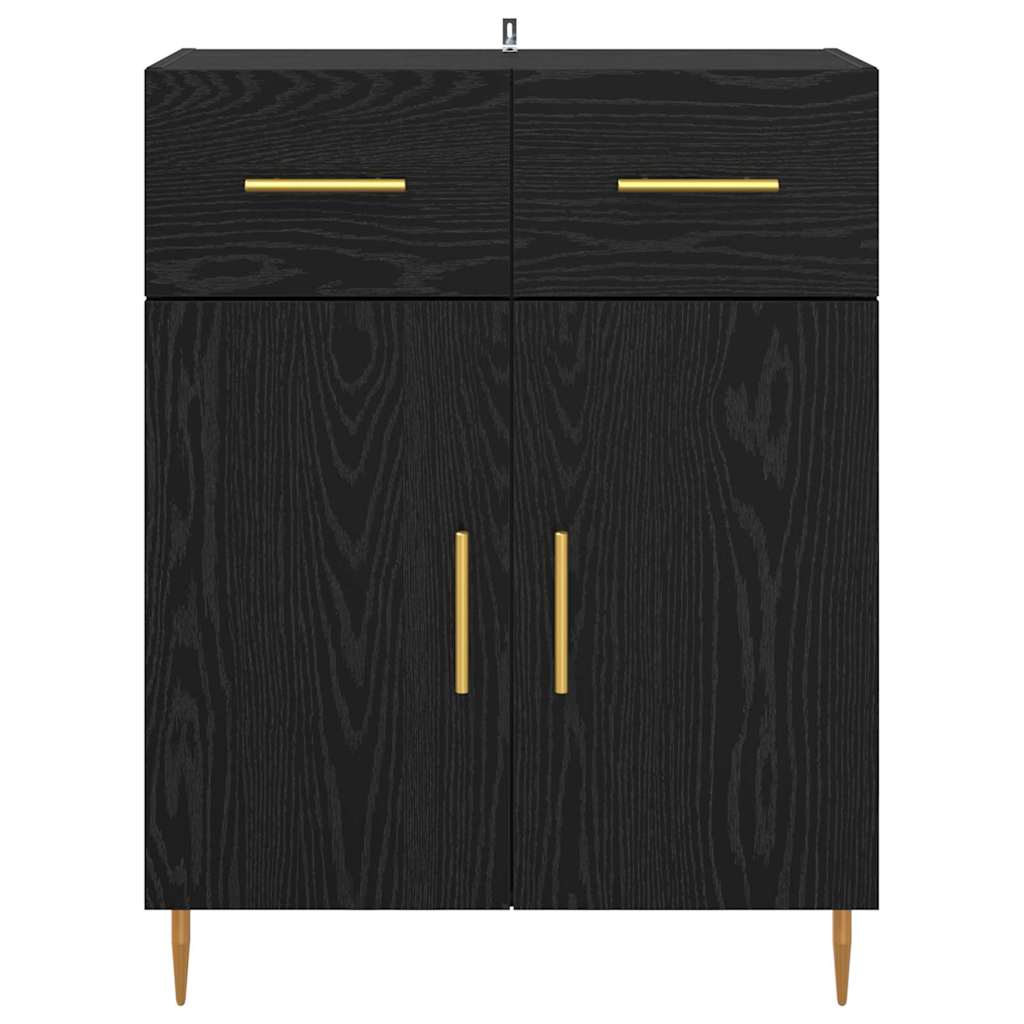 Buffet Chêne noir 69,5 x 34 x 90 cm Bois d'ingénierie - XIOS