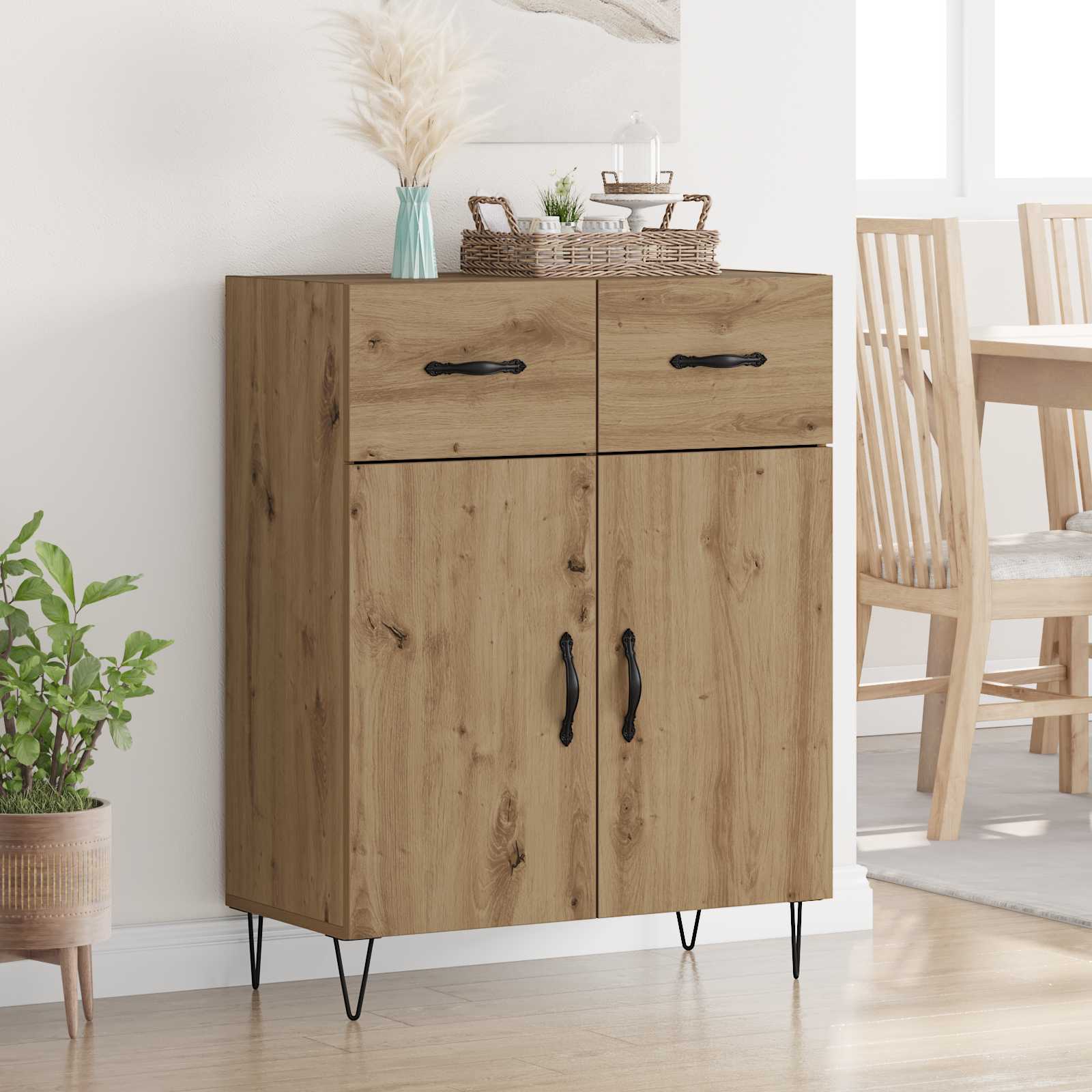 Buffet Chêne artisanal 69,5 x 34 x 90 cm Bois d'ingénierie - XIOS