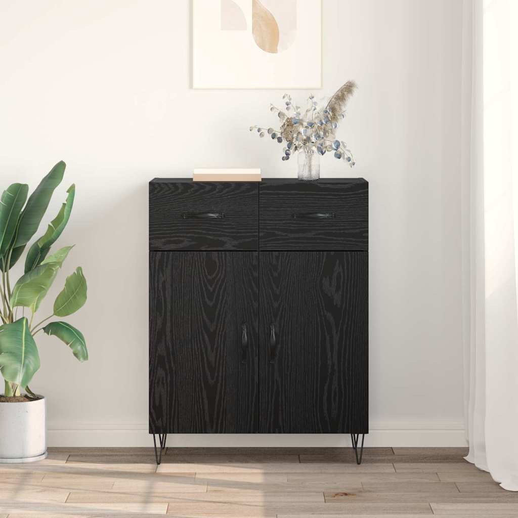 Buffet Chêne noir 69,5 x 34 x 90 cm Bois d'ingénierie - XIOS