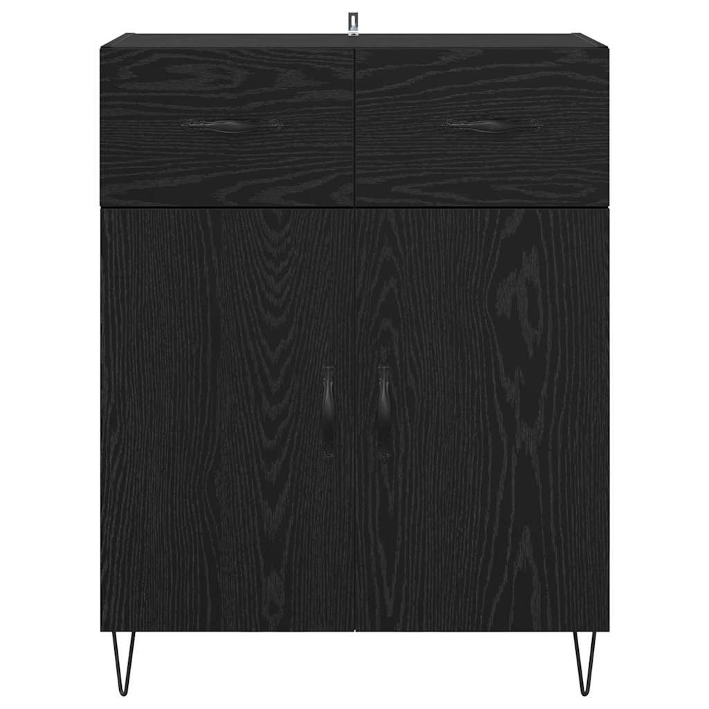 Buffet Chêne noir 69,5 x 34 x 90 cm Bois d'ingénierie - XIOS