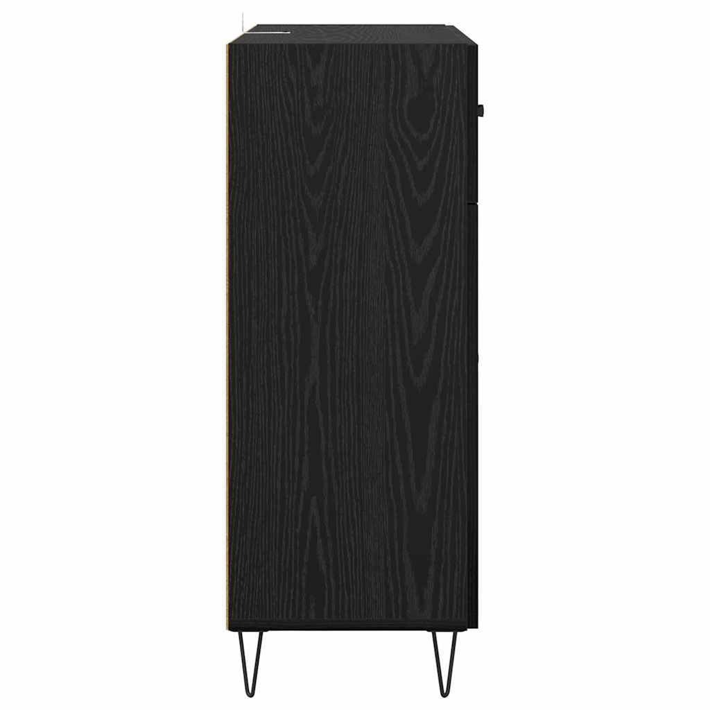 Buffet Chêne noir 69,5 x 34 x 90 cm Bois d'ingénierie - XIOS