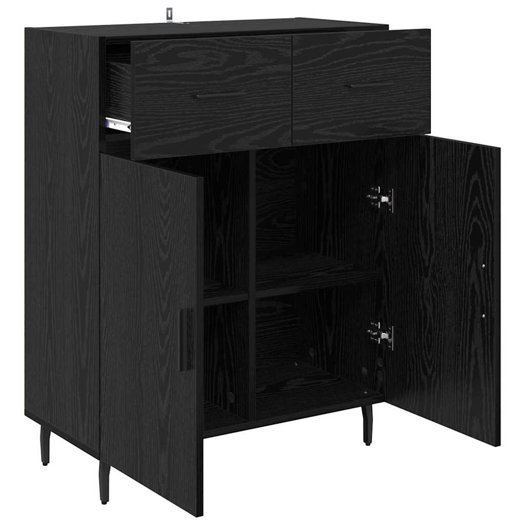 Buffet Chêne noir 69,5 x 34 x 90 cm Bois d'ingénierie - XIOS