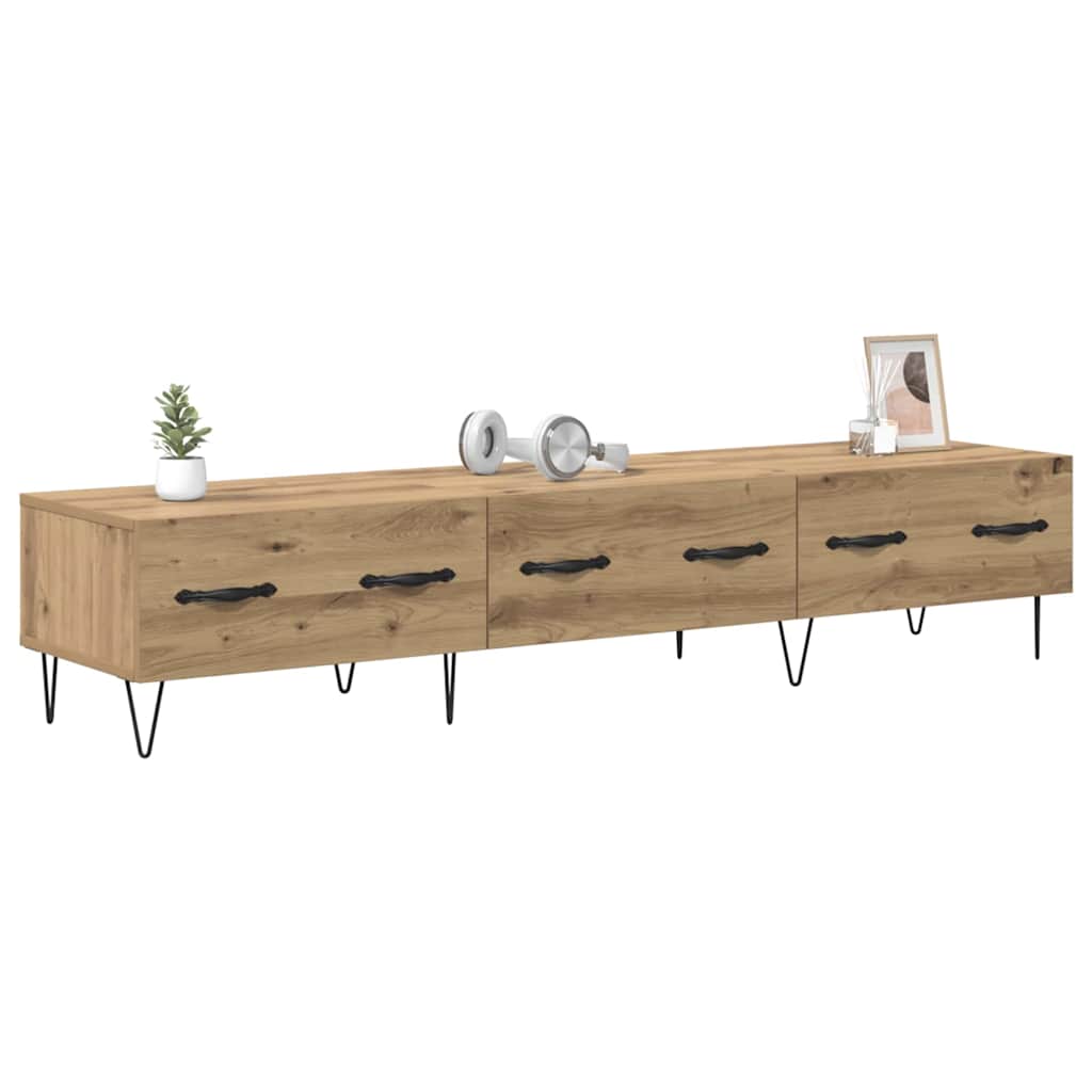 Meuble TV chêne artisanal 150 x 36 x 30 cm Bois d'ingénierie - XIOS