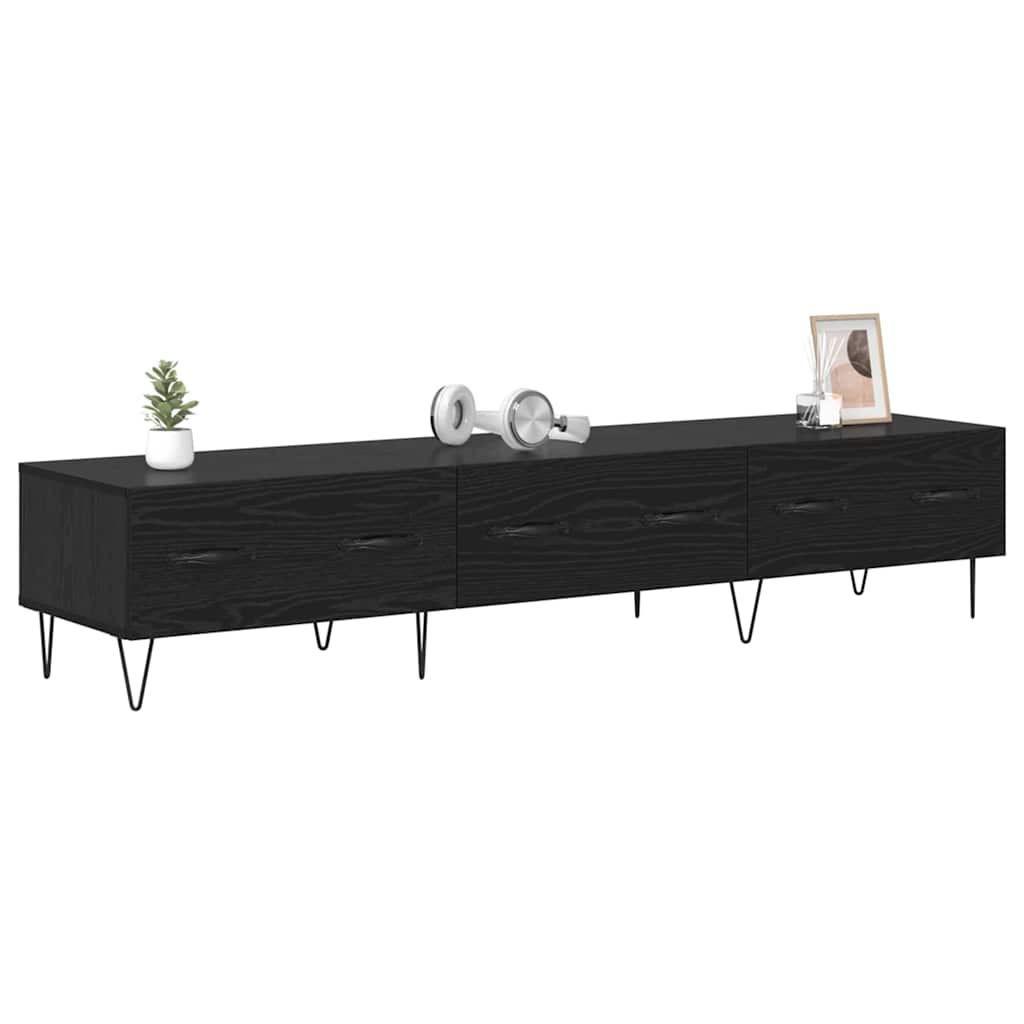 Meuble TV Chêne noir 150 x 36 x 30 cm Bois d'ingénierie - XIOS