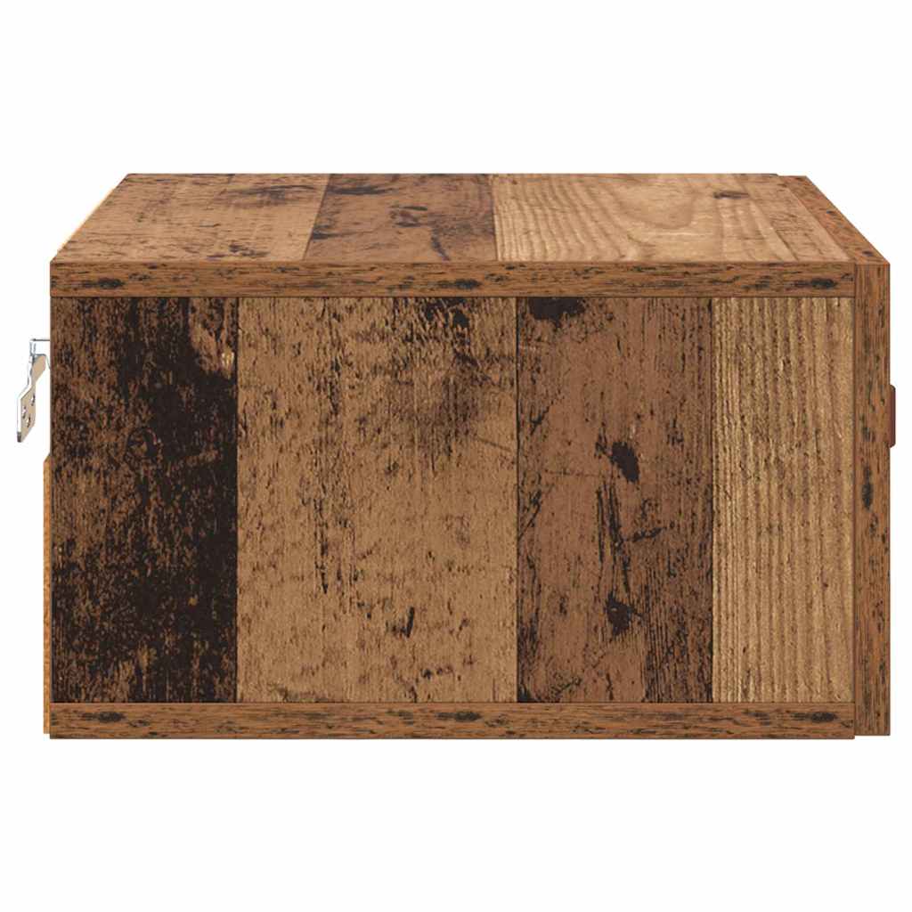 Cabinet de chevet mural Bois Ancien 35 x 35 x 20 cm - XIOS