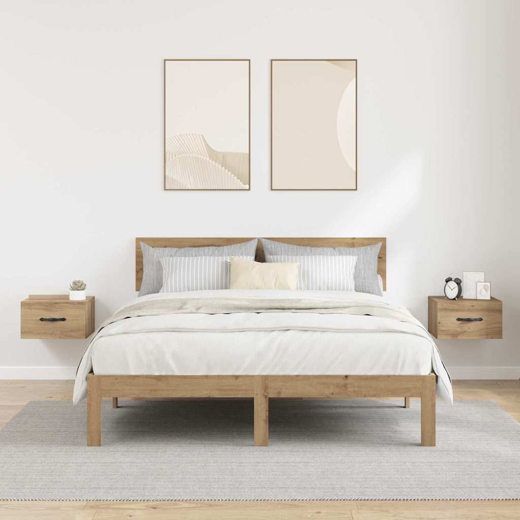 Cabinet de chevet 2 pcs chêne artisanal 35 x 35 x 20 cm - XIOS