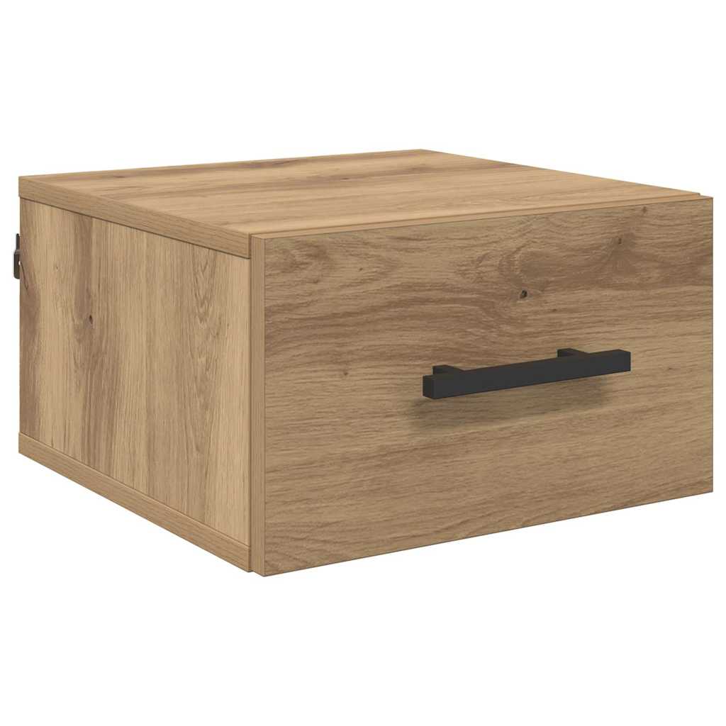 Cabinet de chevet Montage mural chêne artisanal 35 x 35 x 20 cm - XIOS