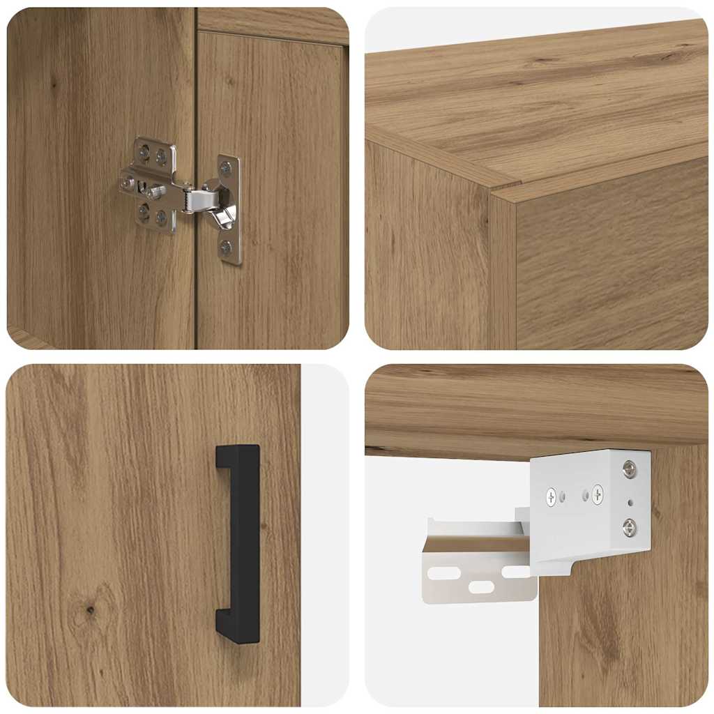 Meuble mural Chêne artisanal 69,5 x 34 x 90 cm - XIOS