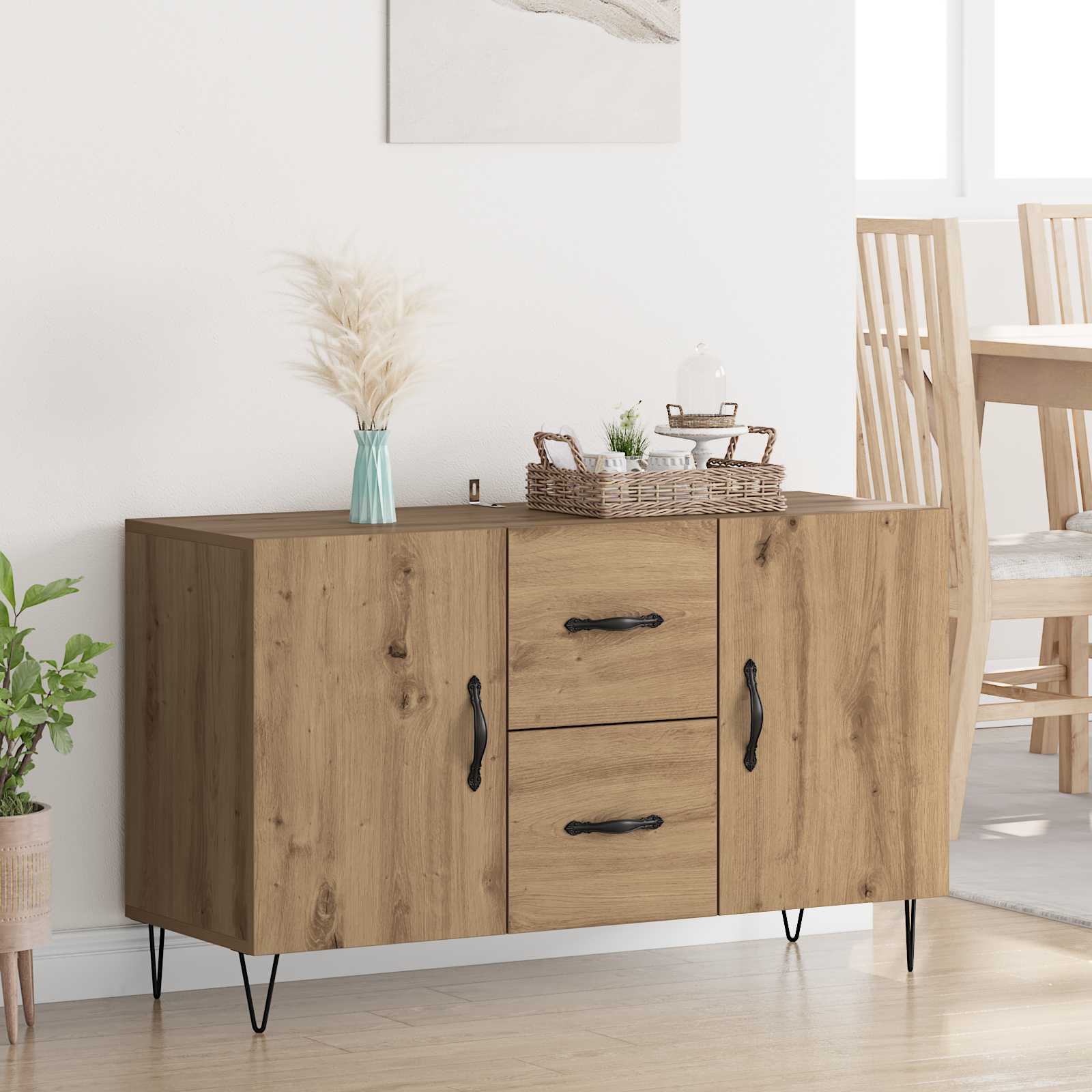 Buffet Chêne artisanal 100 x 36 x 60 cm Bois d'ingénierie - XIOS