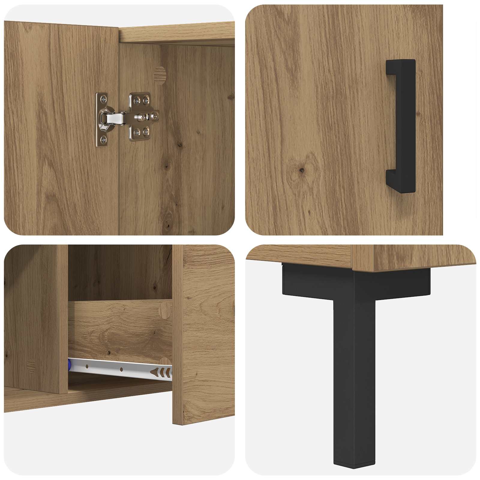 Buffet Chêne artisanal 100 x 36 x 60 cm Bois d'ingénierie - XIOS