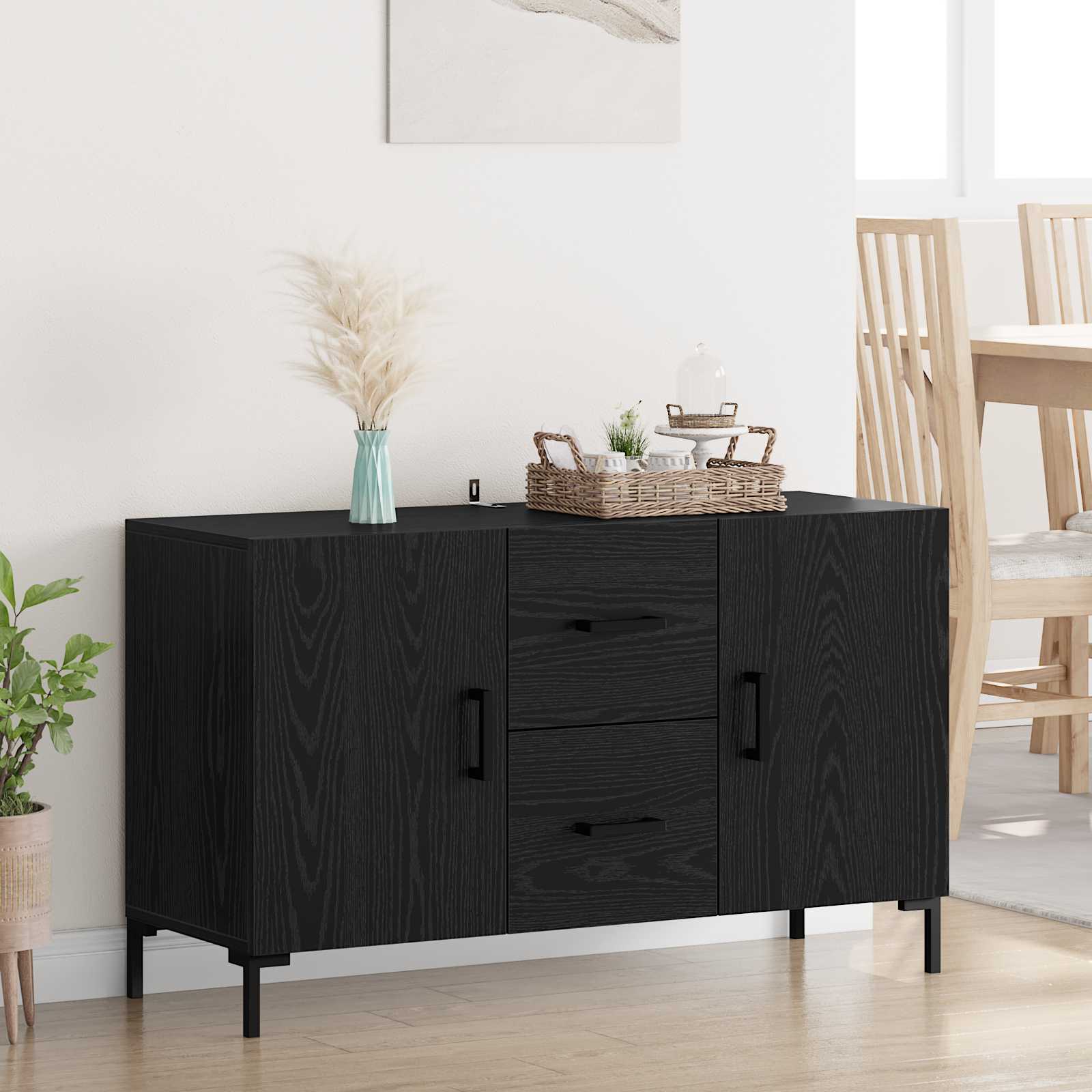 Buffet Chêne noir 100 x 36 x 60 cm Bois d'ingénierie - XIOS