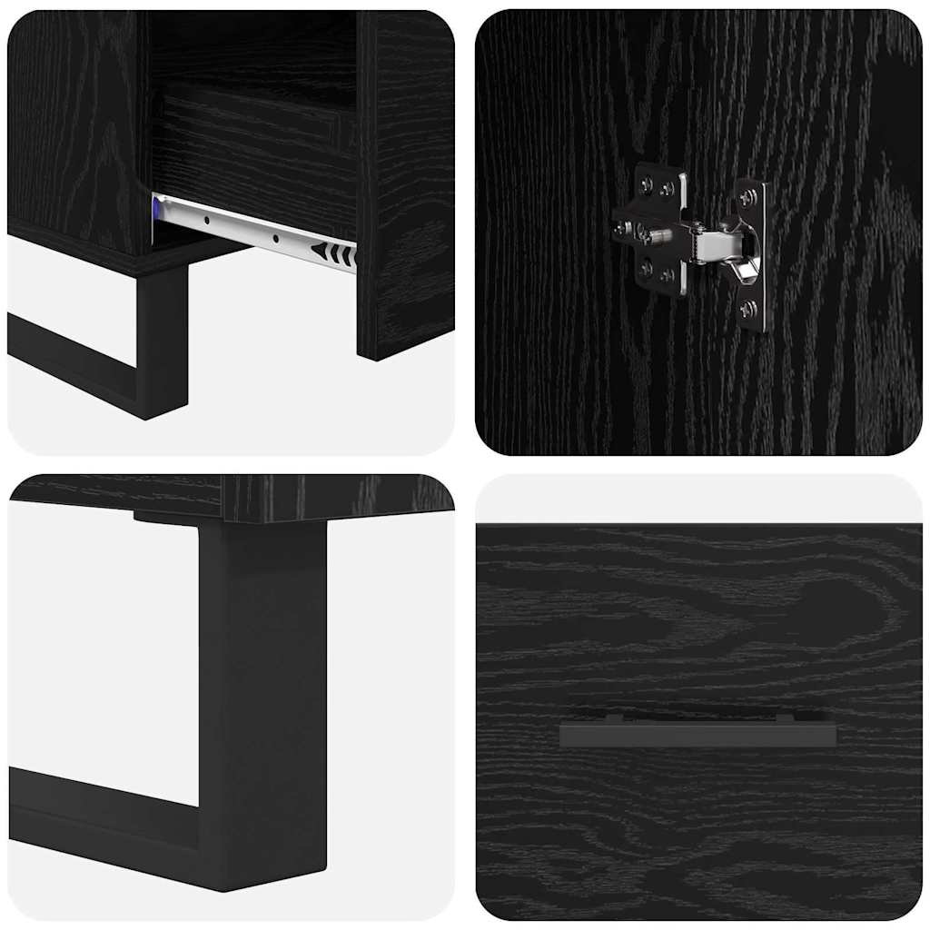 Haut Armoire Chêne noir 69,5 x 30 x 115 cm Bois d'ingénierie - XIOS