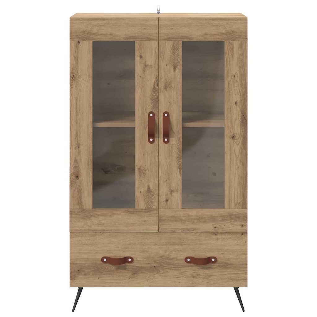 Haut Armoire avec tiroir Chêne artisanal 69,5 x 31 x 115 cm - XIOS