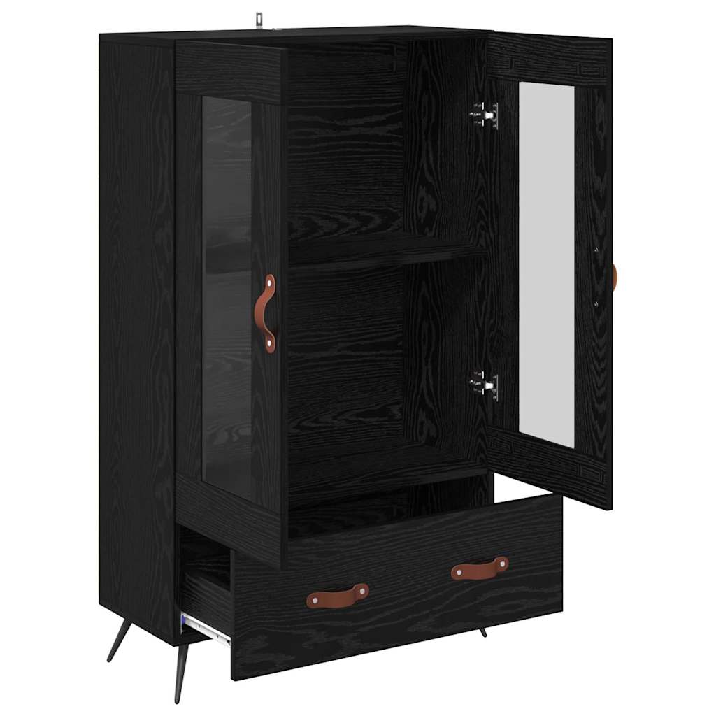 Haut Armoire avec tiroir Chêne noir 69,5 x 31 x 115 cm - XIOS