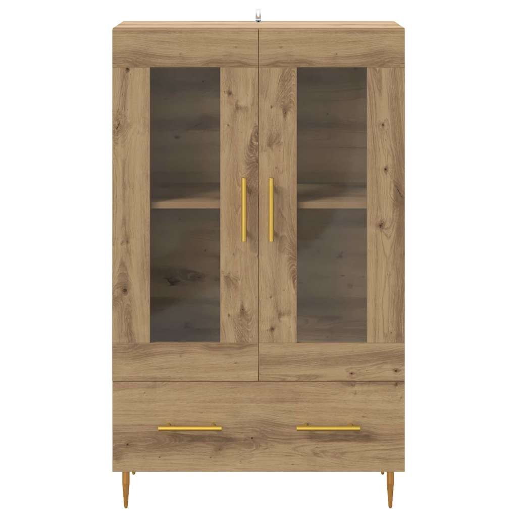 Haut Armoire avec tiroir Chêne artisanal 69,5 x 31 x 115 cm - XIOS