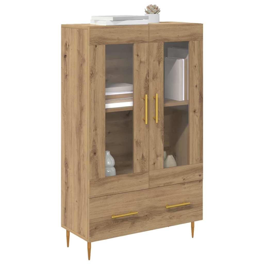 Haut Armoire avec tiroir Chêne artisanal 69,5 x 31 x 115 cm - XIOS