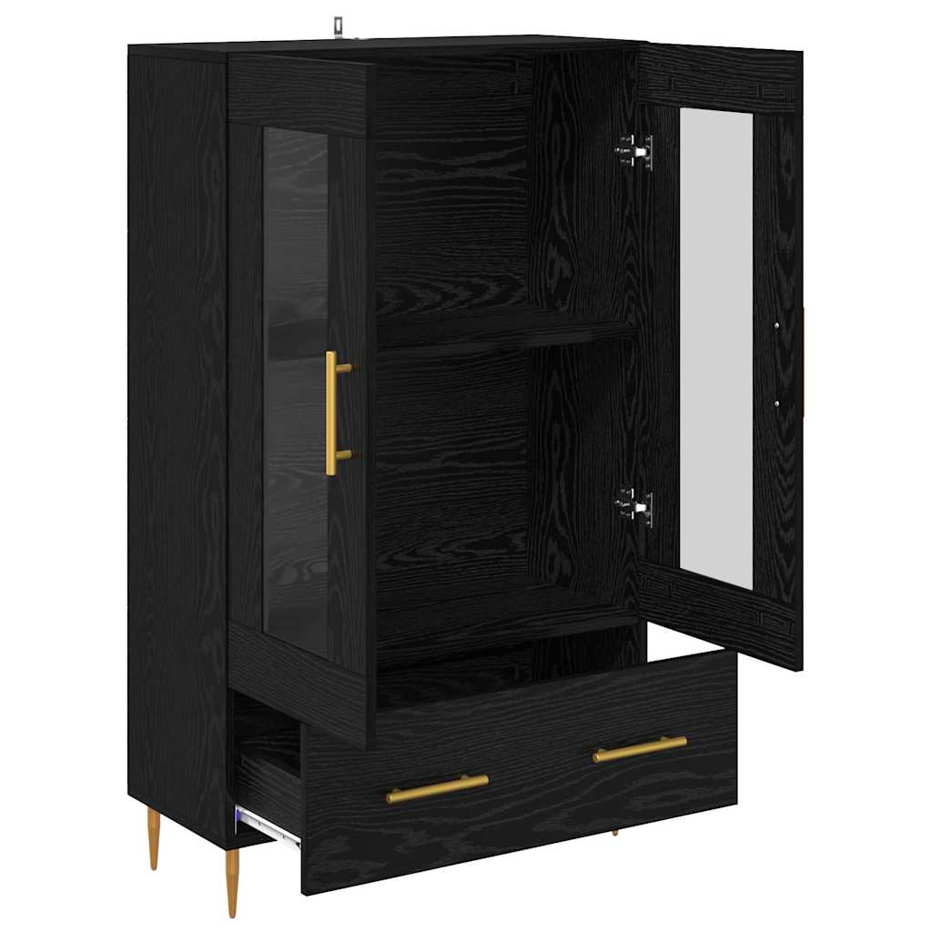 Haut Armoire avec tiroir Chêne noir 69,5 x 31 x 115 cm - XIOS