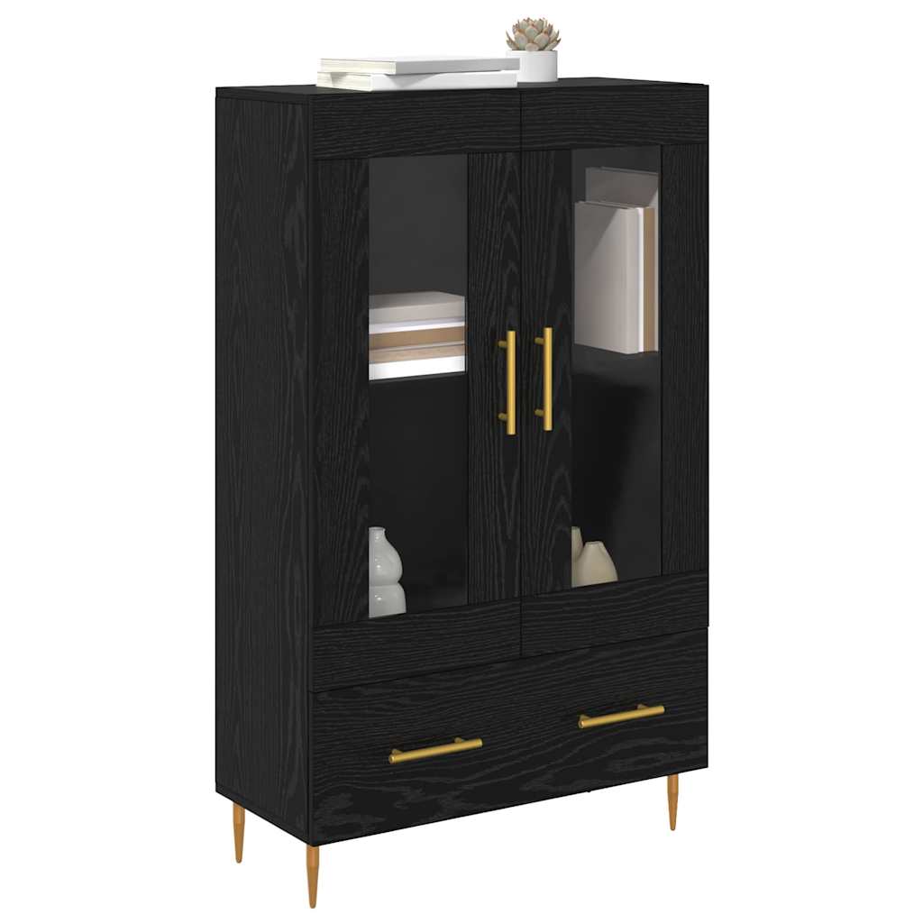 Haut Armoire avec tiroir Chêne noir 69,5 x 31 x 115 cm - XIOS