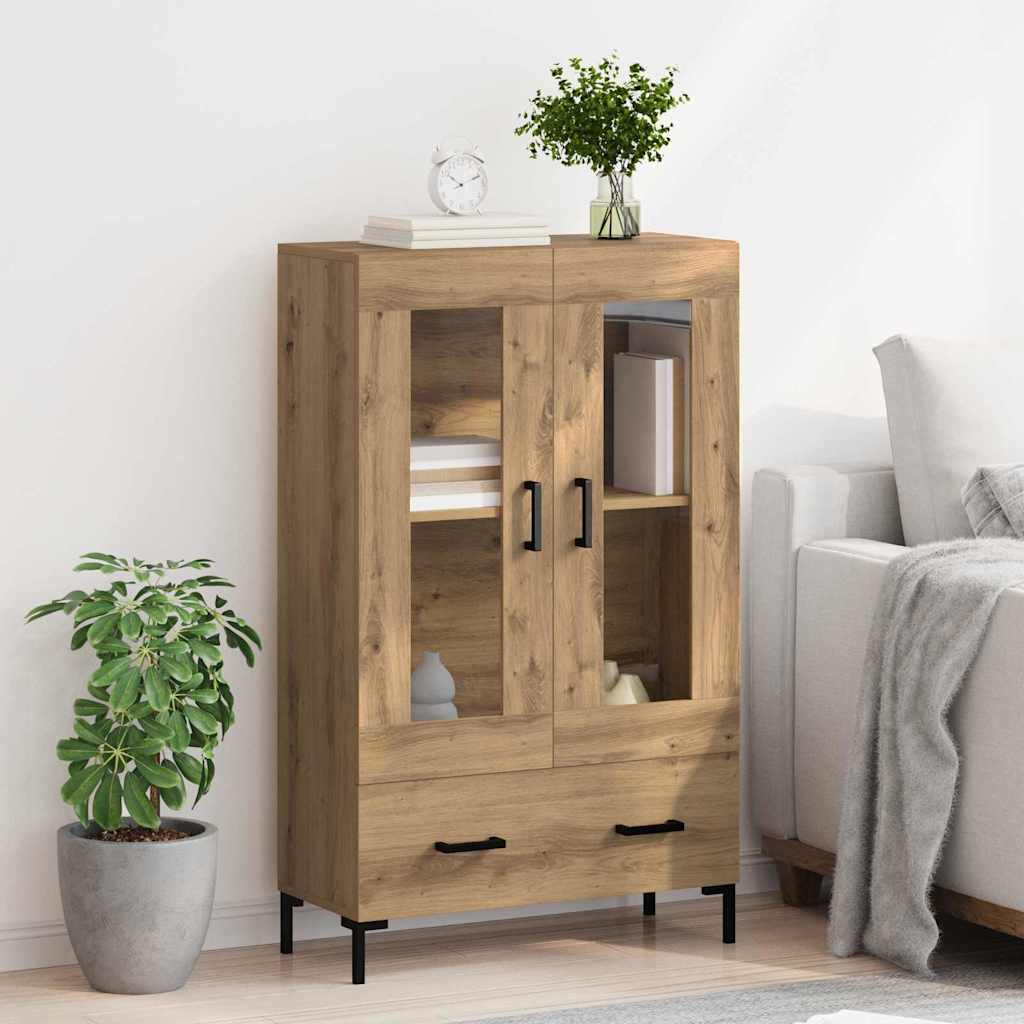 Haut Armoire avec tiroir Chêne artisanal 69,5 x 31 x 115 cm - XIOS