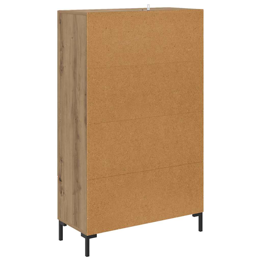 Haut Armoire avec tiroir Chêne artisanal 69,5 x 31 x 115 cm - XIOS