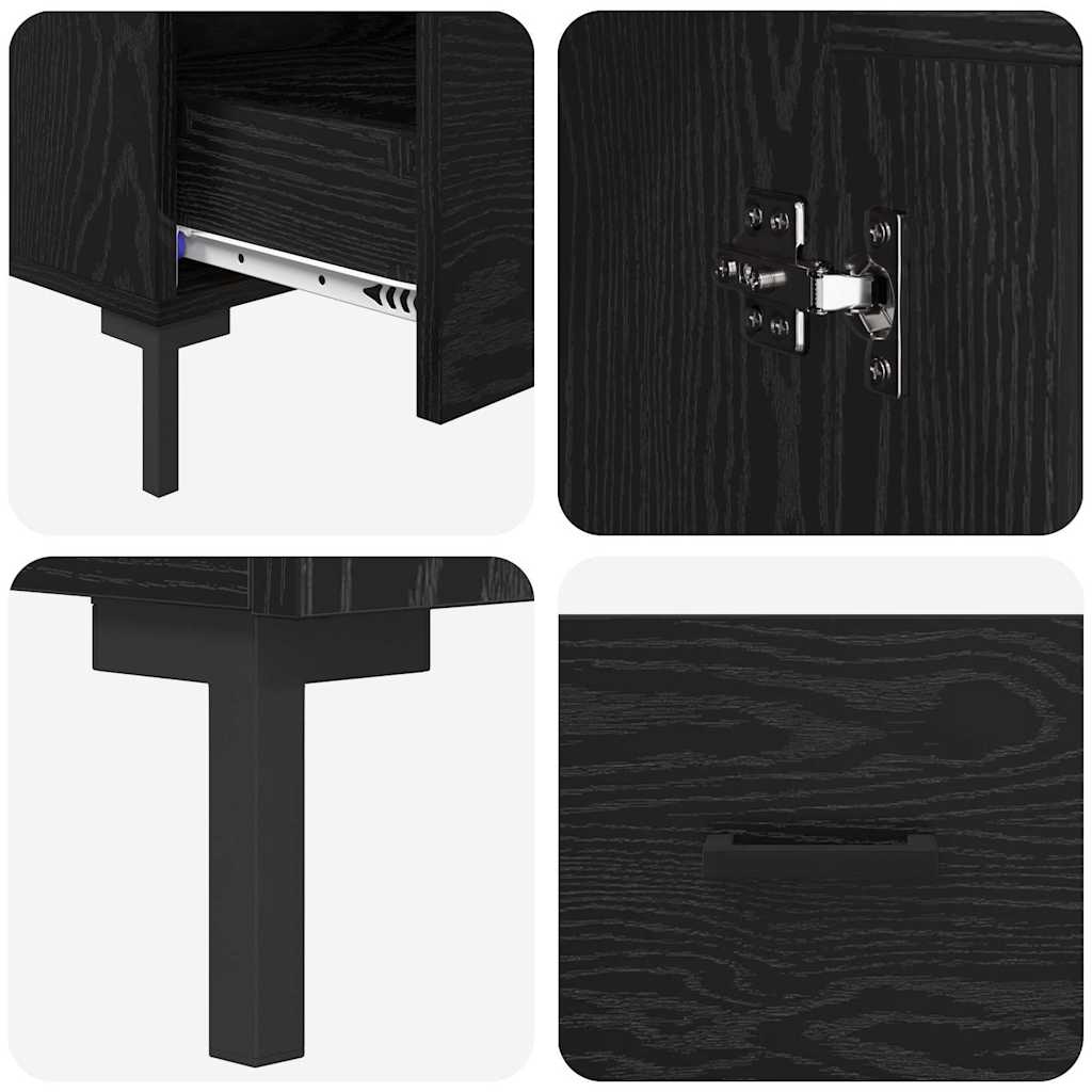 Haut Armoire Chêne noir 69,5 x 31 x 115 cm Bois d'ingénierie - XIOS