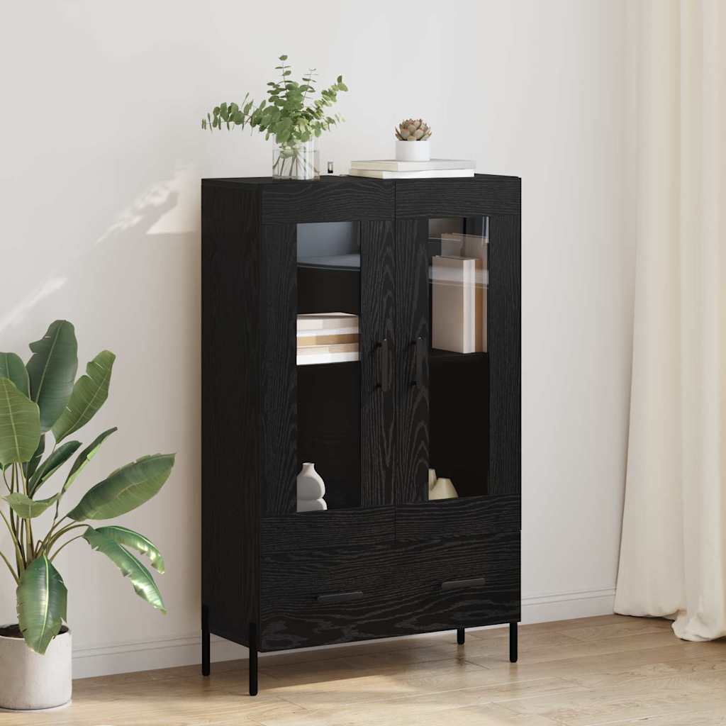 Haut Armoire avec tiroir Corona Chêne noir 69,5 x 31 x 115 cm - XIOS
