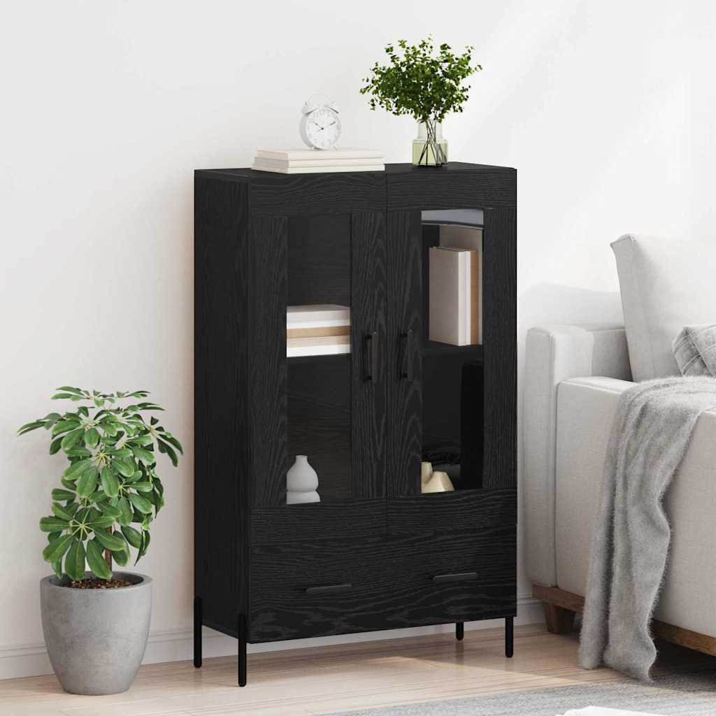 Haut Armoire avec tiroir Corona Chêne noir 69,5 x 31 x 115 cm - XIOS