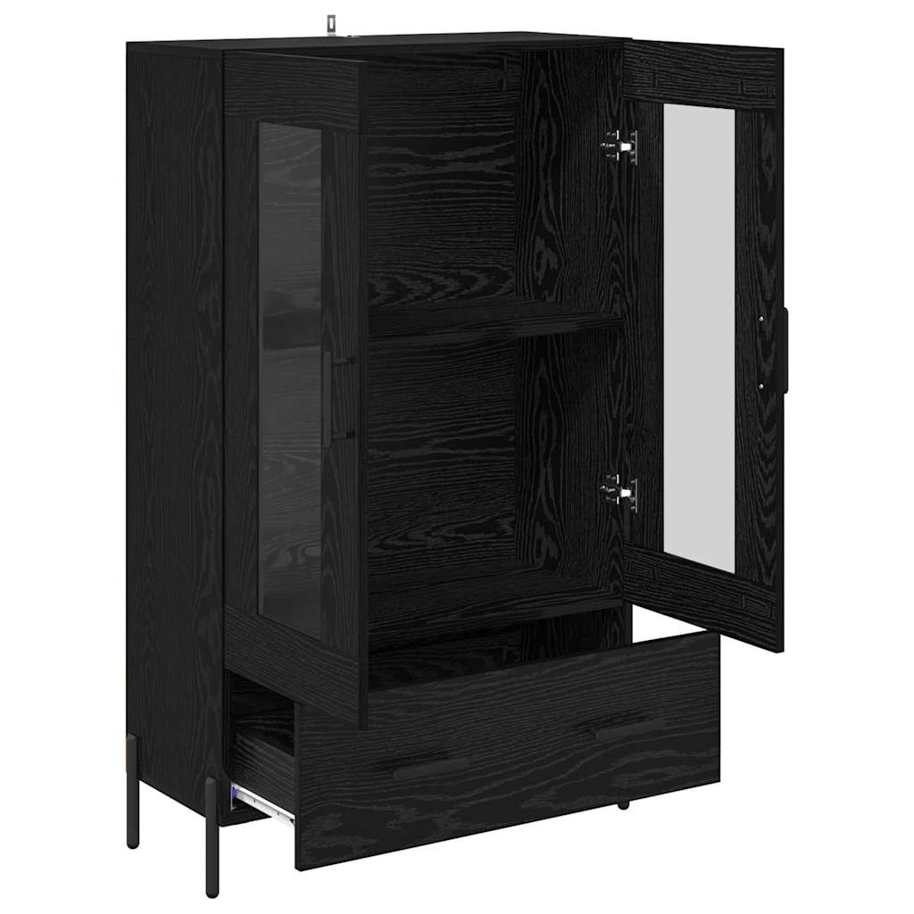 Haut Armoire avec tiroir Corona Chêne noir 69,5 x 31 x 115 cm - XIOS