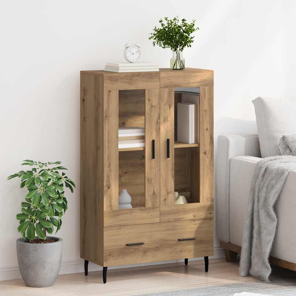 Haut Armoire avec tiroir Chêne artisanal 69,5 x 31 x 115 cm - XIOS