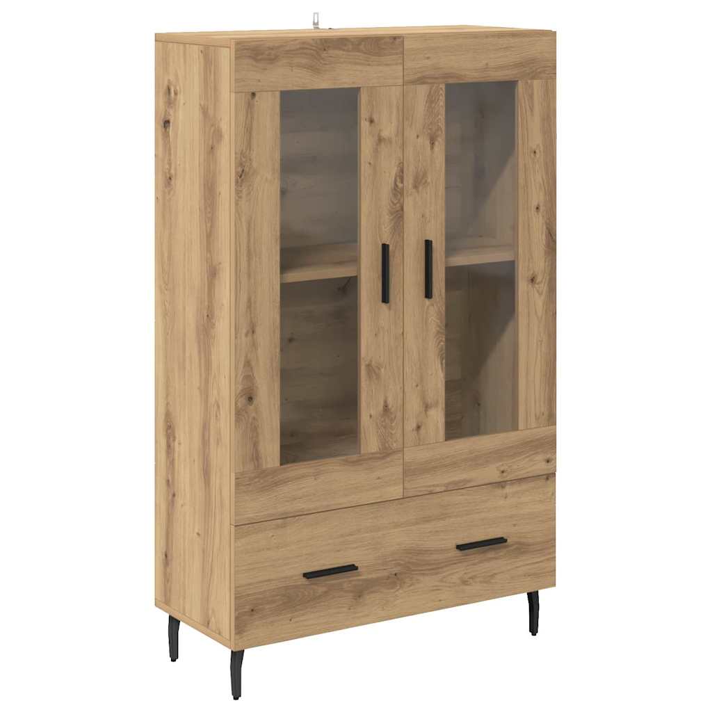 Haut Armoire avec tiroir Chêne artisanal 69,5 x 31 x 115 cm - XIOS