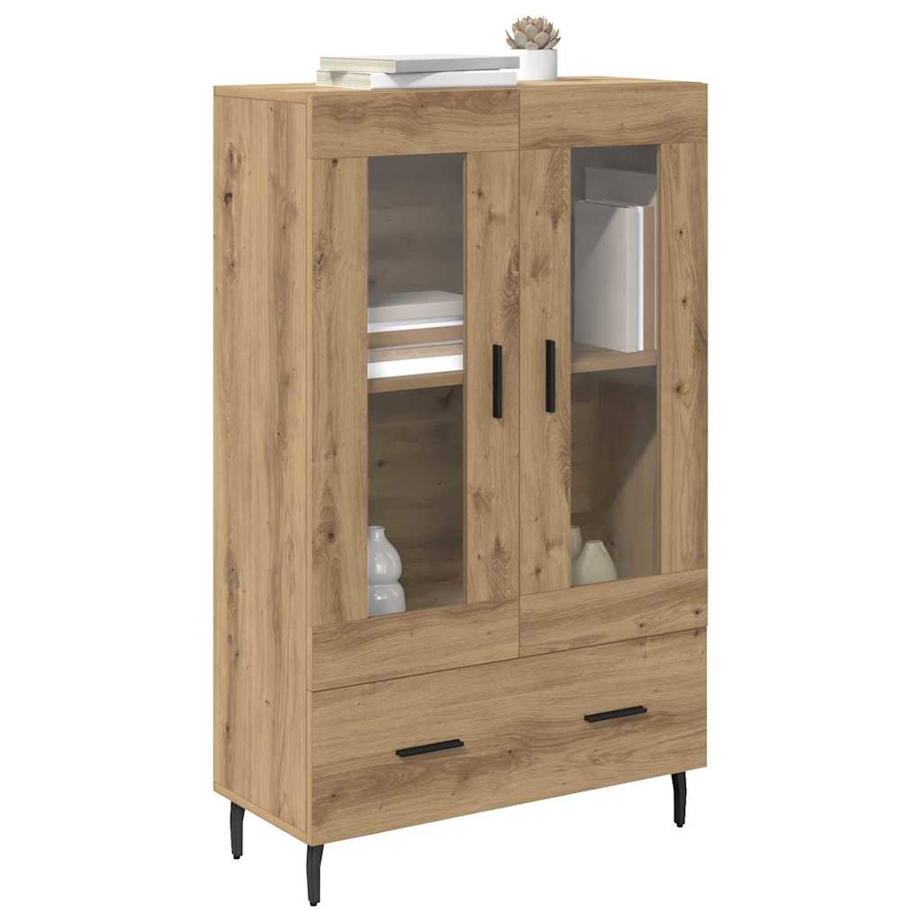 Haut Armoire avec tiroir Chêne artisanal 69,5 x 31 x 115 cm - XIOS