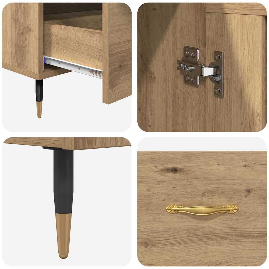 Haut Armoire avec tiroir Chêne artisanal 69,5 x 31 x 115 cm - XIOS